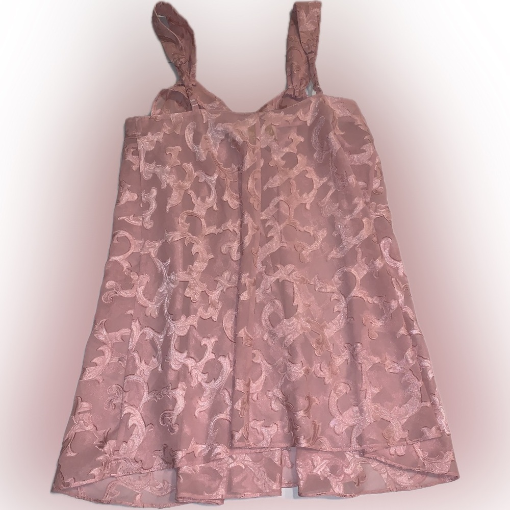 Vintage Victorias Secret Gold Label Sheer Baby Doll Pink Nightgown Lingerie S - Picture 7 of 9